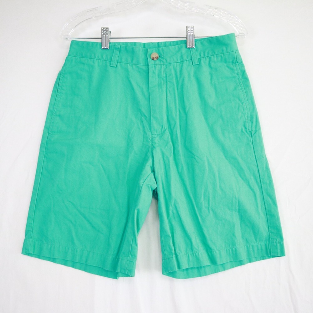 Vineyard Vines Shorts Mens 30 Chino Golf Resort Casual Cotton Flat Front Green
